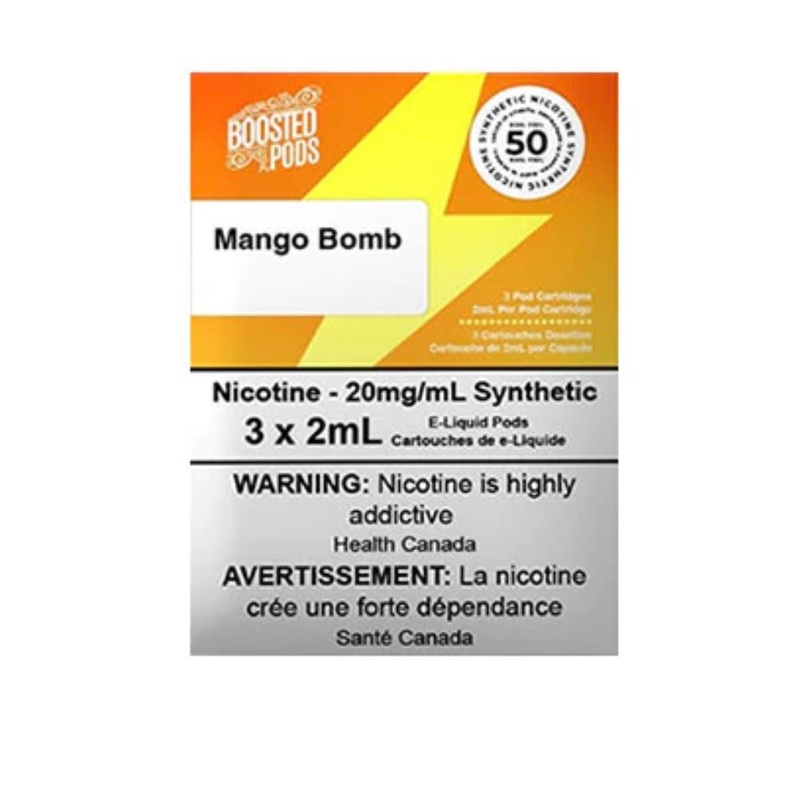 Boosted pods STLTH Compatible – Mango Bomb- 50MG HIT – Synthetic Nicotine