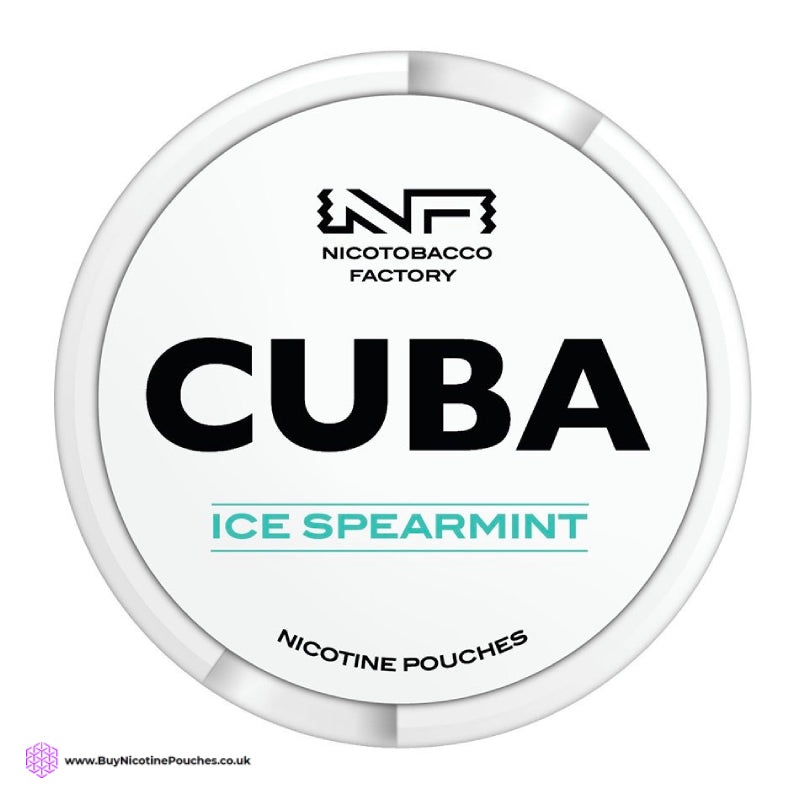 Ice Spearmint White Nicotine Pouches by Cuba