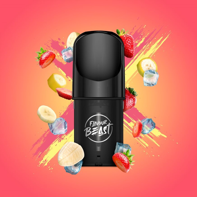 Flavour Beast Pods – STLTH Compatible – STR8 Up Strawberry Banana Iced