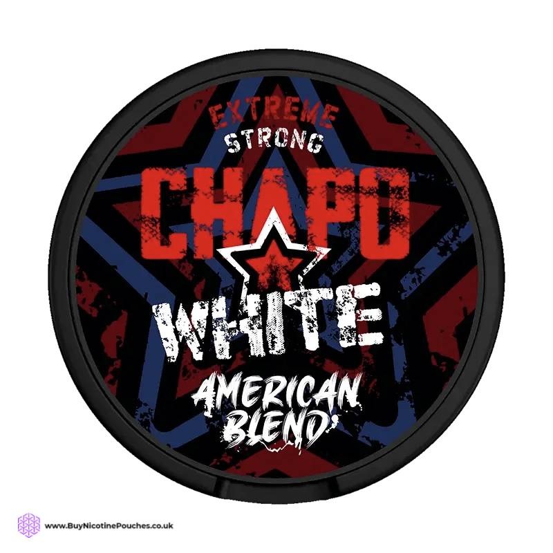 American Blend Danger Strong Nicotine Pouches by Chapo White
