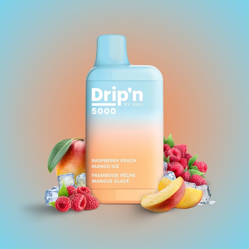 Drip’n by Envi Raspberry Peach Mango ICE Disposable Vape