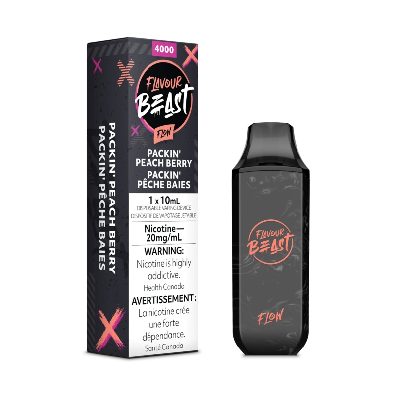 Flavour Beast Flow Rechargeable Disposable 4000 Puffs – Packin’ Peach Berry
