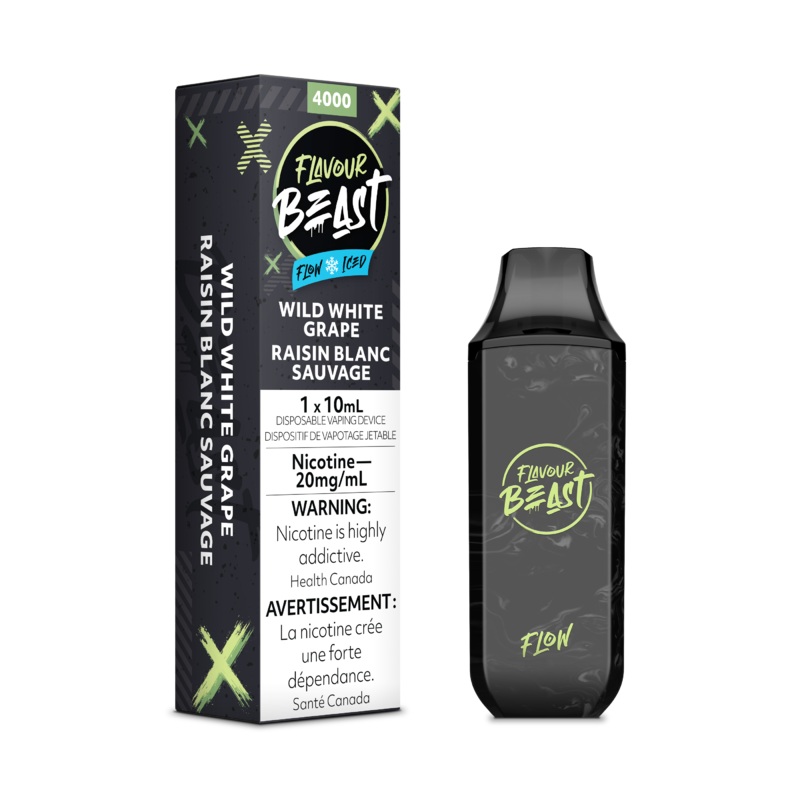 Flavour Beast Flow Rechargeable Disposable 4000 Puffs – Wild White Grape Iced
