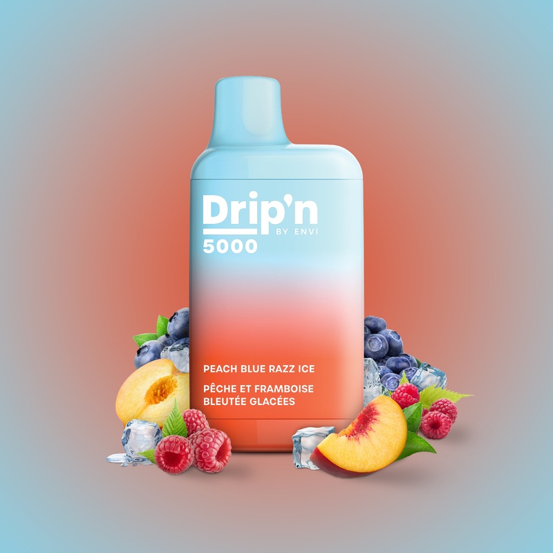 Drip’n by Envi Disposable Vape – Peach Blue Razz Ice