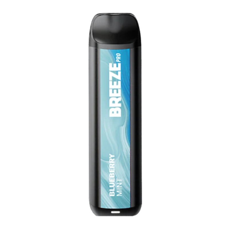 Breeze Pro Disposable Vape – Blueberry Mint – 2000 Puffs – Zero Nicotine