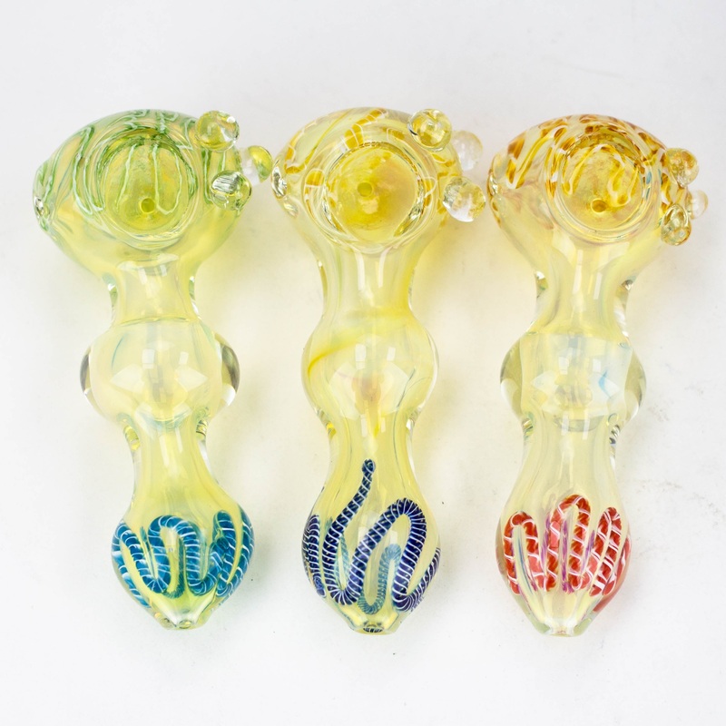Gold Fumed Hand Pipe – 5 Inches