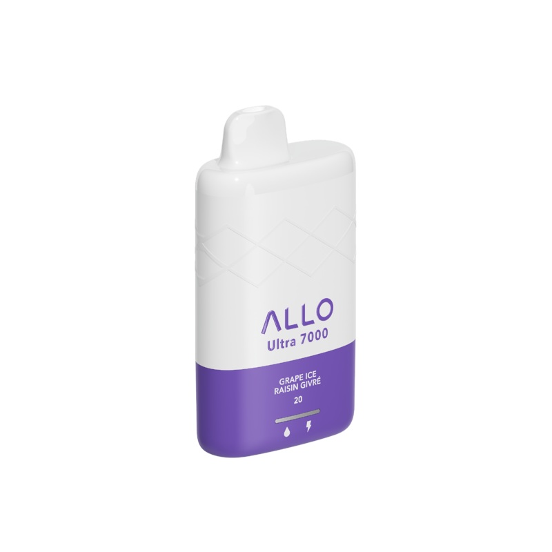 Allo Ultra – 7000 Puffs – Rechargeable Disposable Vape – Grape Ice