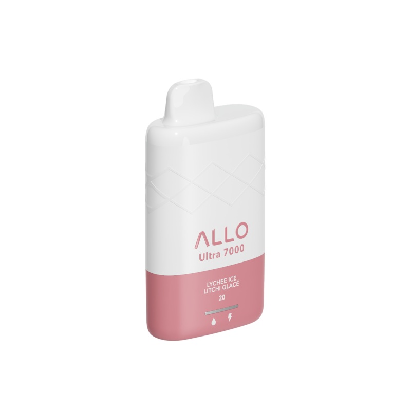 Allo Ultra – 7000 Puffs – Rechargeable Disposable Vape – Lychee Ice