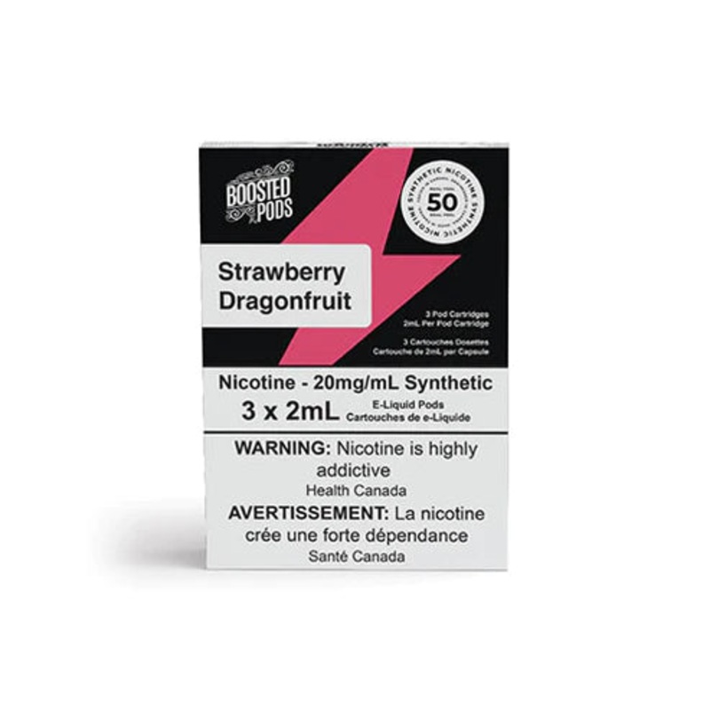 Boosted pods STLTH Compatible – Strawberry Dragonfruit  – 50MG HIT – Synthetic Nicotine