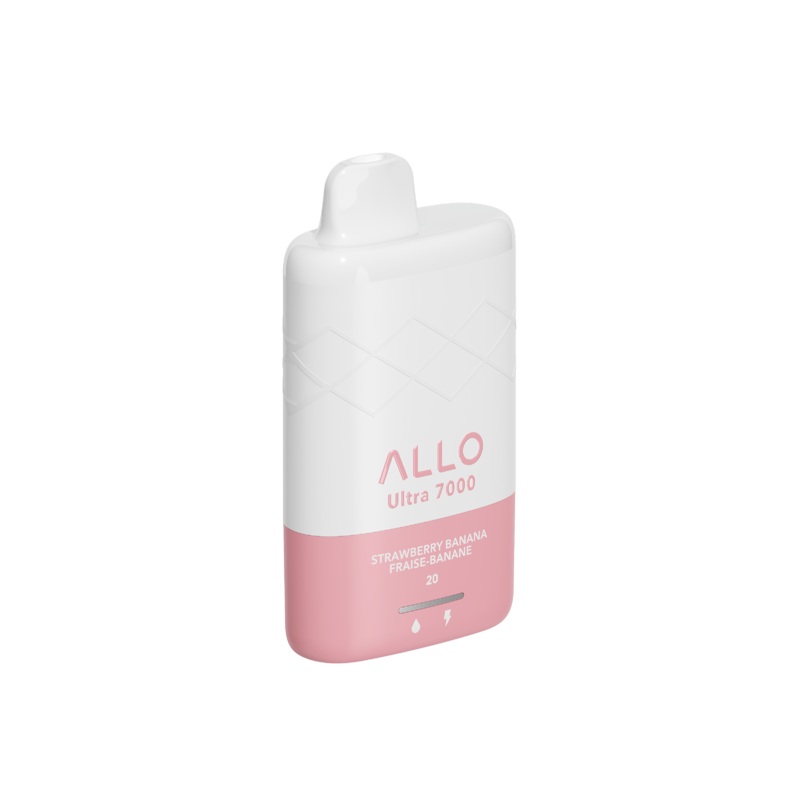 Allo Ultra – 7000 Puffs – Rechargeable Disposable Vape – Strawberry Banana