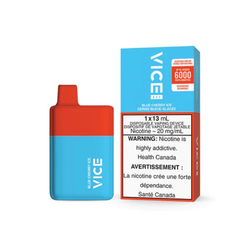 Vice Box Rechargeable Disposable Vape – 6000 Puffs – Blue Cherry Ice