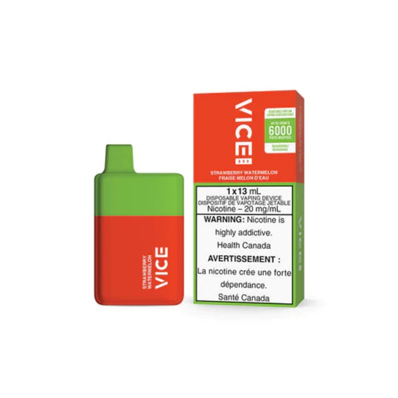 Vice Box Rechargeable Disposable Vape – 6000 Puffs – Strawberry Watermelon