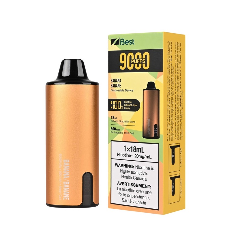 ZBEST Disposable – ZPOD – SPECIAL NIC BLEND – 9000 Puffs – Banana