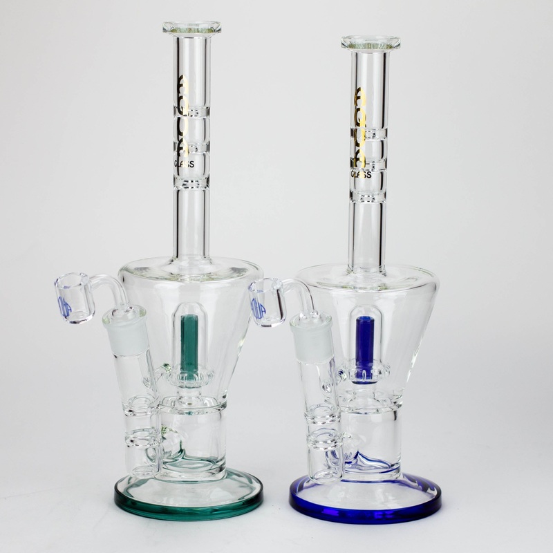 13 AQUA Glass 2-in-1 Sowerhead Percolator Glass Bong