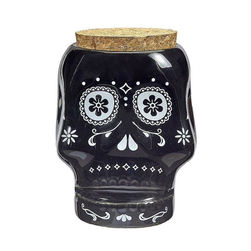 SKULL STASH JAR – BLACK