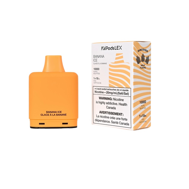 ZPODS LEX Pod System – 10K Puff Vape Pods – Banana Ice