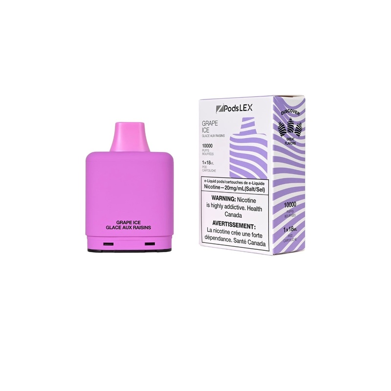 ZPODS LEX Pod System – 10K Puff Vape Pods – Grape Ice