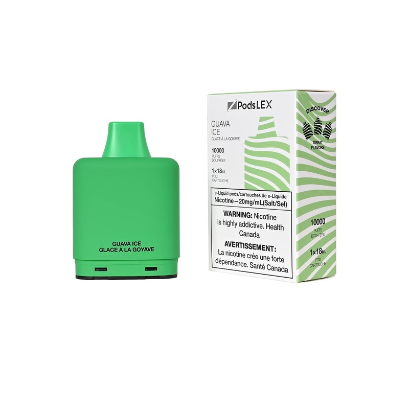 ZPODS LEX Pod System – 10K Puff Vape Pods – Guava Ice