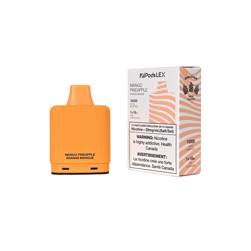 ZPODS LEX Pod System – 10K Puff Vape Pods – Mango Pineapple