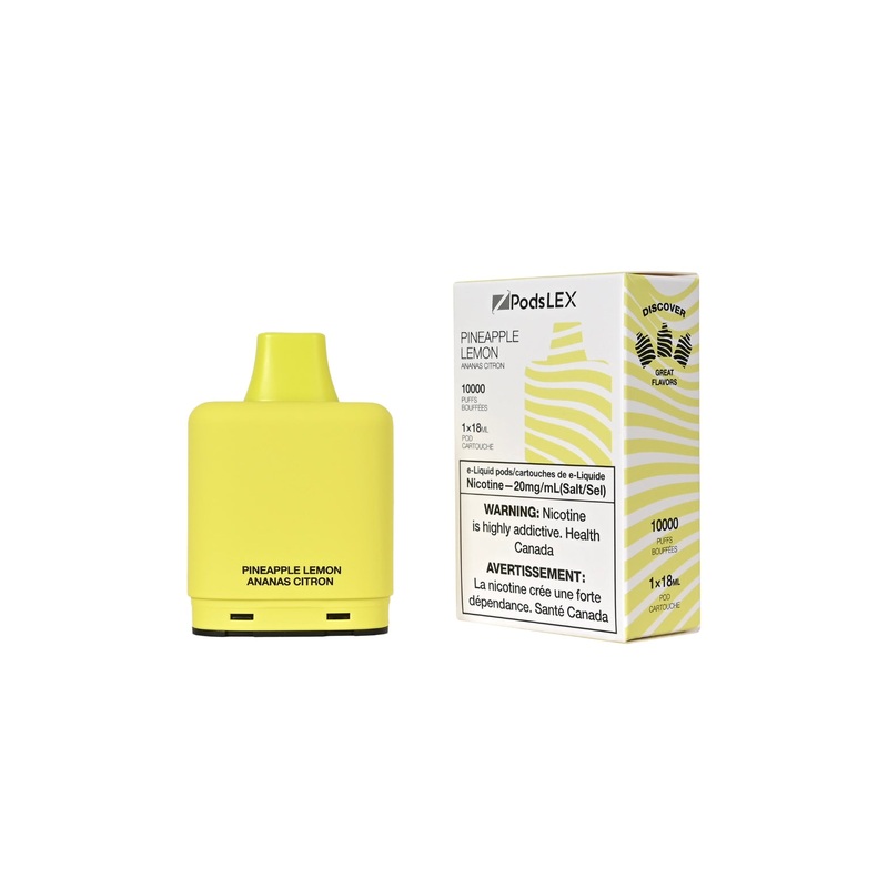 ZPODS LEX Pod System – 10K Puff Vape Pods – Pineapple Lemon
