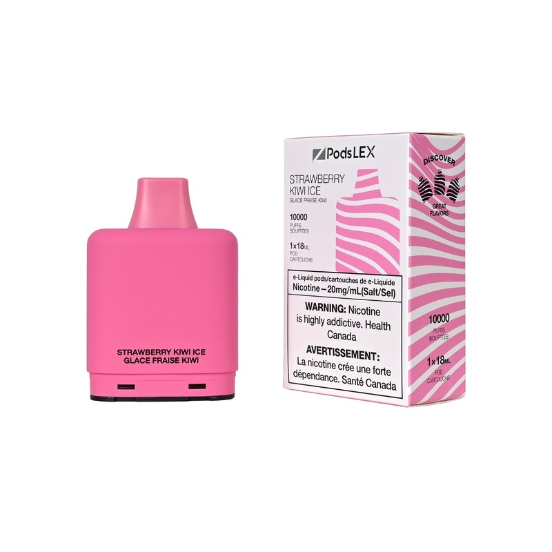 ZPODS LEX Pod System – 10K Puff Vape Pods – Strawberry Kiwi Ice