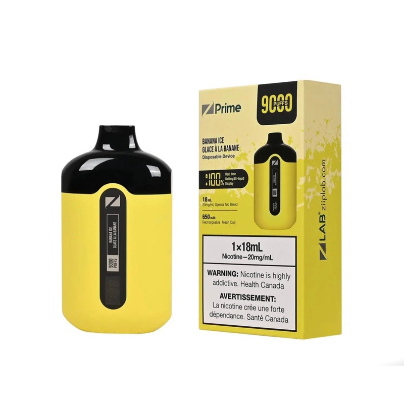 ZPrime Disposable Vape – 9000 Puffs – Banana Ice