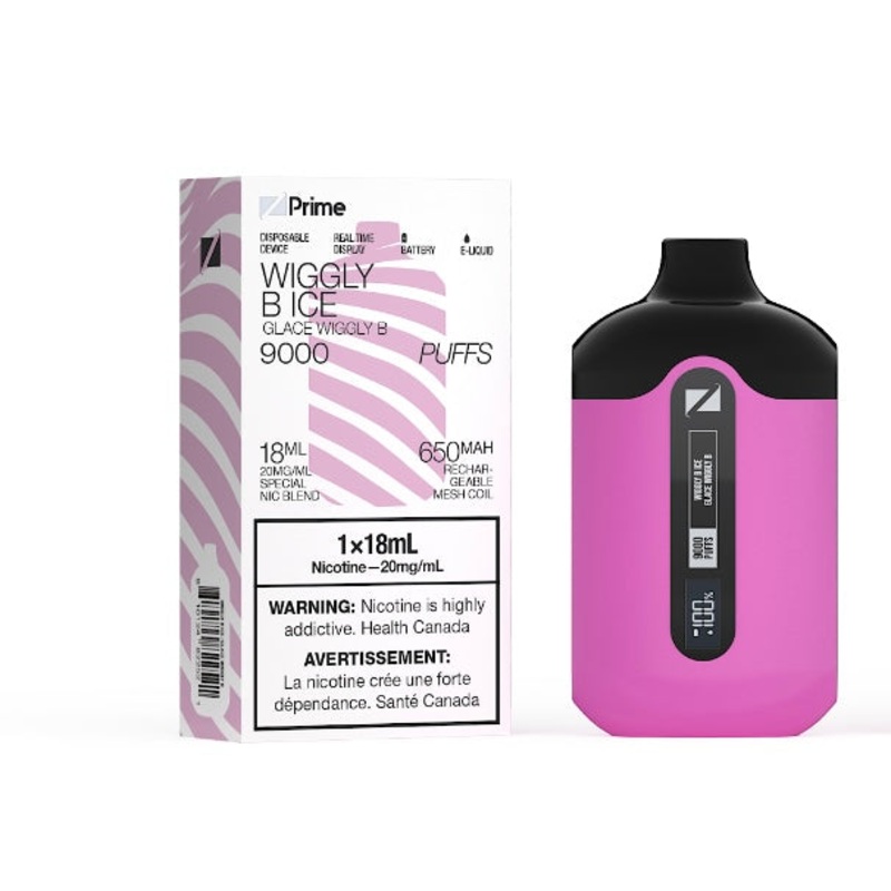 ZPrime Disposable Vape – 9000 Puffs – Wiggly B Ice