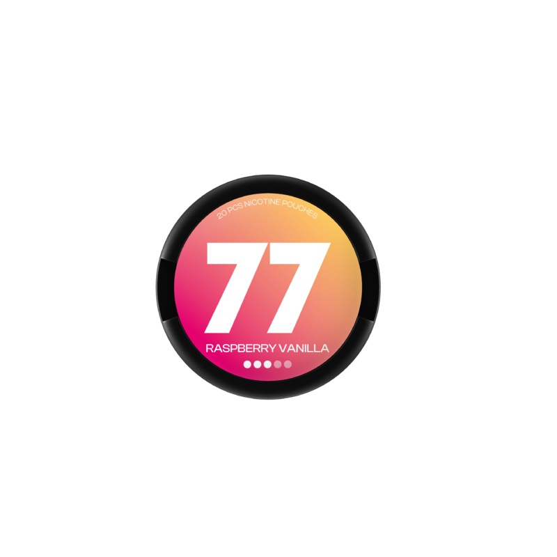77 Nicotine Pouches Raspberry & Vanilla