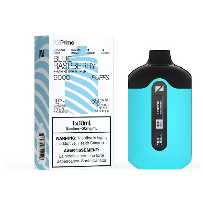 ZPrime Disposable Vape – 9000 Puffs – Blue Raspberry