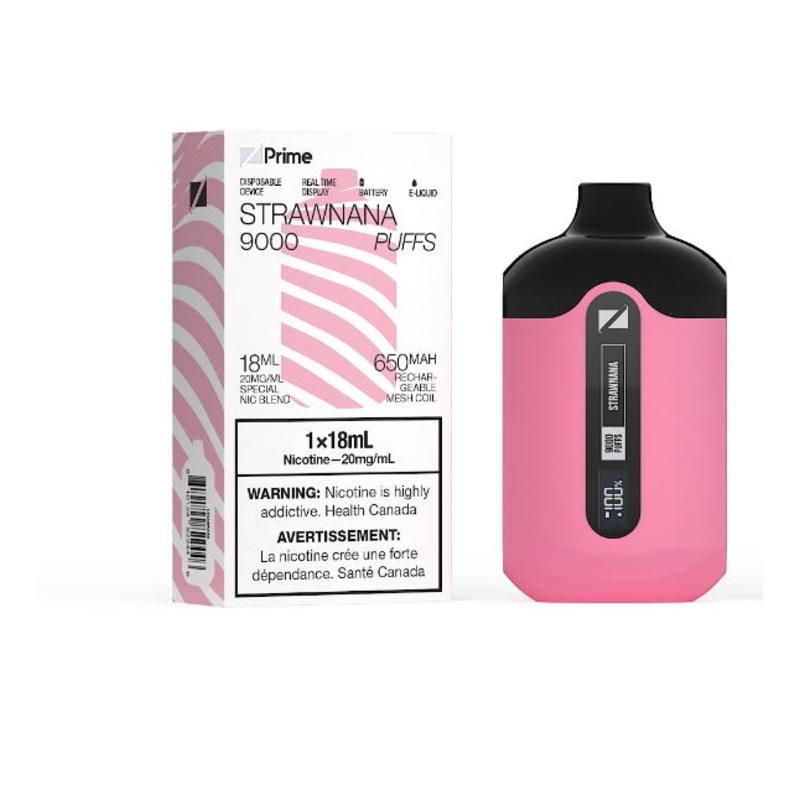ZPrime Disposable Vape – 9000 Puffs – Strawnana