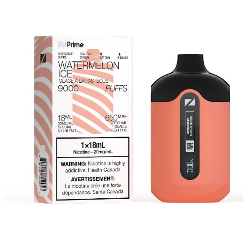 ZPrime Disposable Vape – 9000 Puffs – Watermelon Ice
