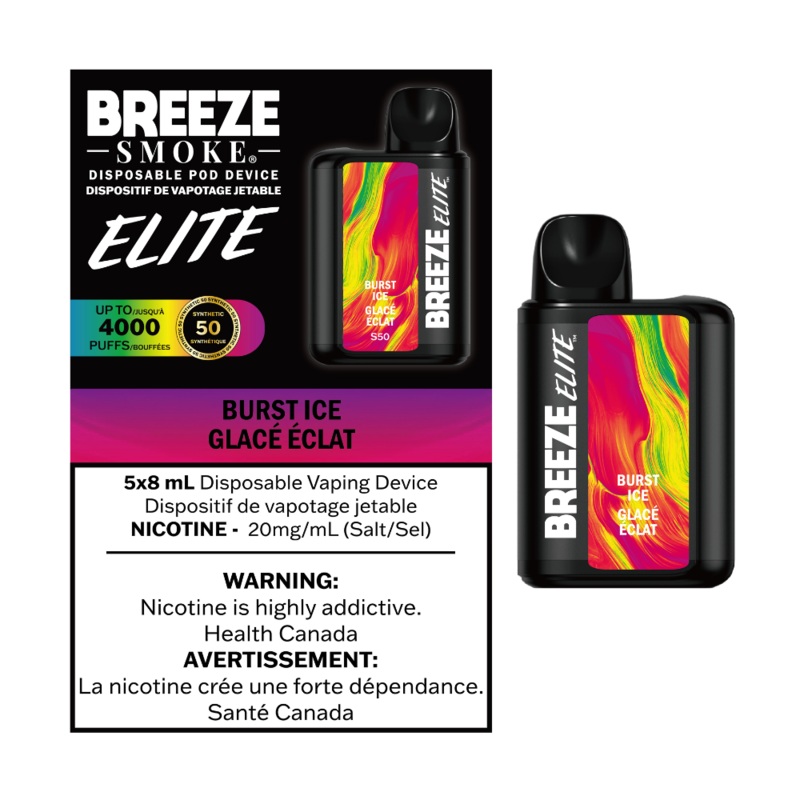 Breeze Elite Disposable Vape – Burst Ice – 4000 Puffs