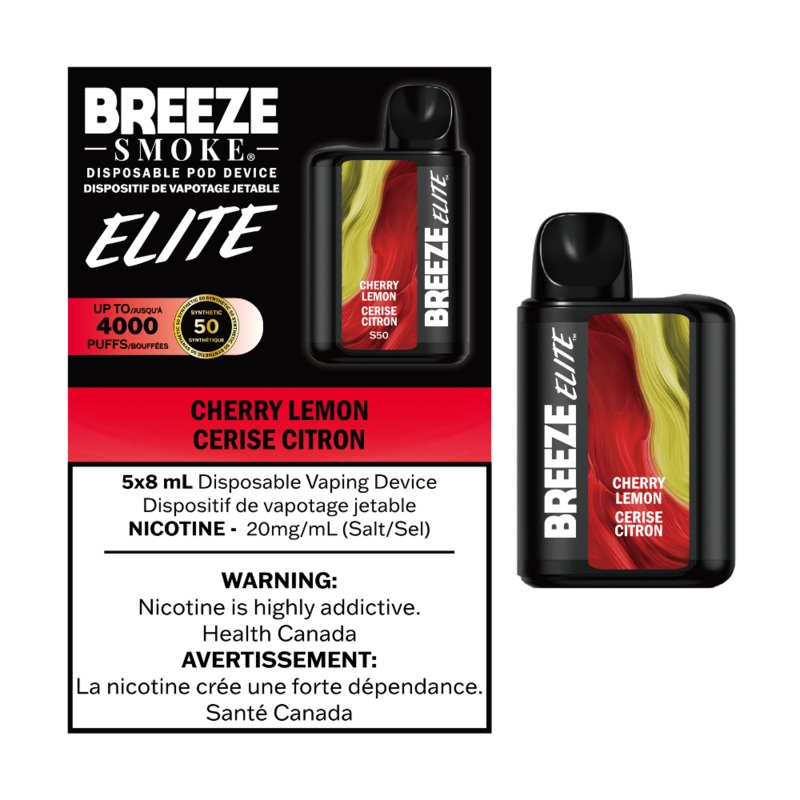 Breeze Elite Disposable Vape – Cherry Lemon – 4000 Puffs