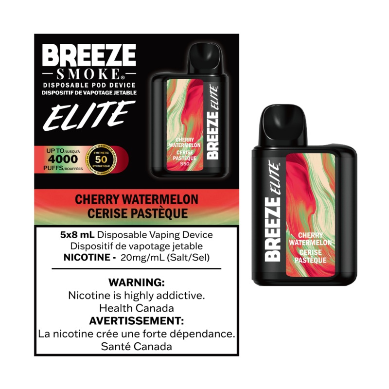 Breeze Elite Disposable Vape – Cherry Watermelon – 4000 Puffs