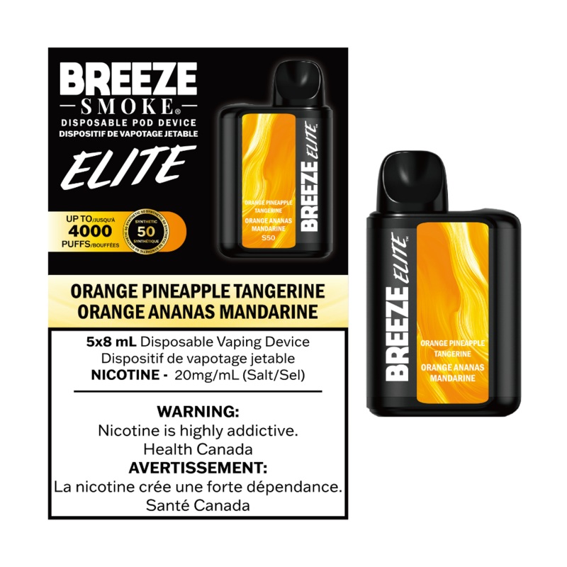 Breeze Elite Disposable Vape – Orange Pineapple Tangerine – 4000 Puffs