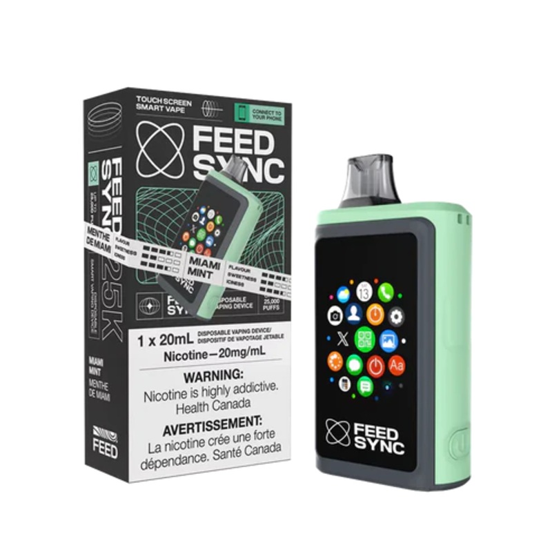 Feed Sync Disposable SMART Vape – 25K – Miami Mint