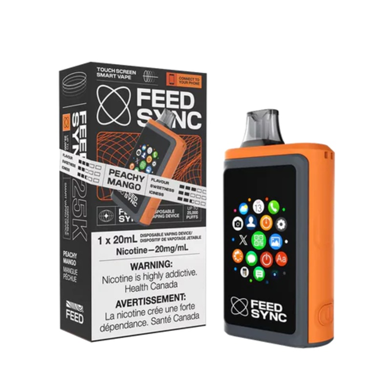 Feed Sync Disposable SMART Vape – 25K – Peachy Mango