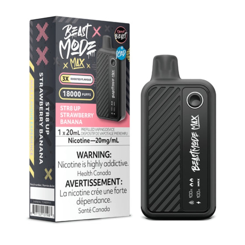 Flavour Beast Beast Mode Max 18K Disposable – 20ML – STR8 Up Strawberry Banana