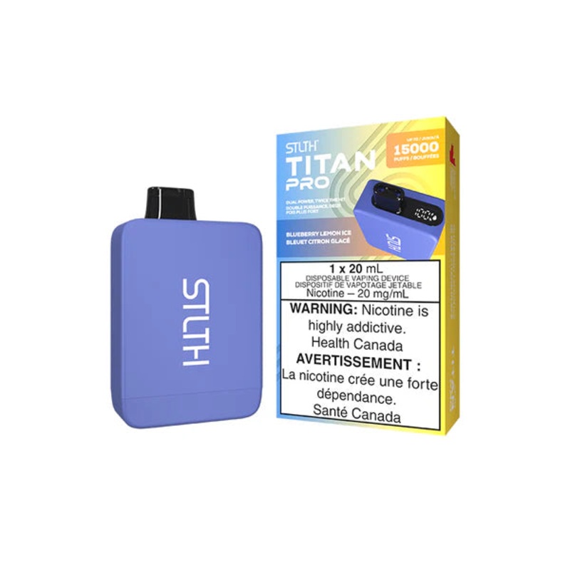 Stlth Titan Pro Disposable Vape – 15K Puffs – Blueberry Lemon Ice