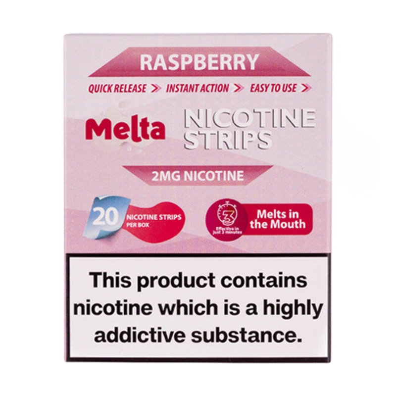 Melta – Raspberry Nicotine Strips (2mg)