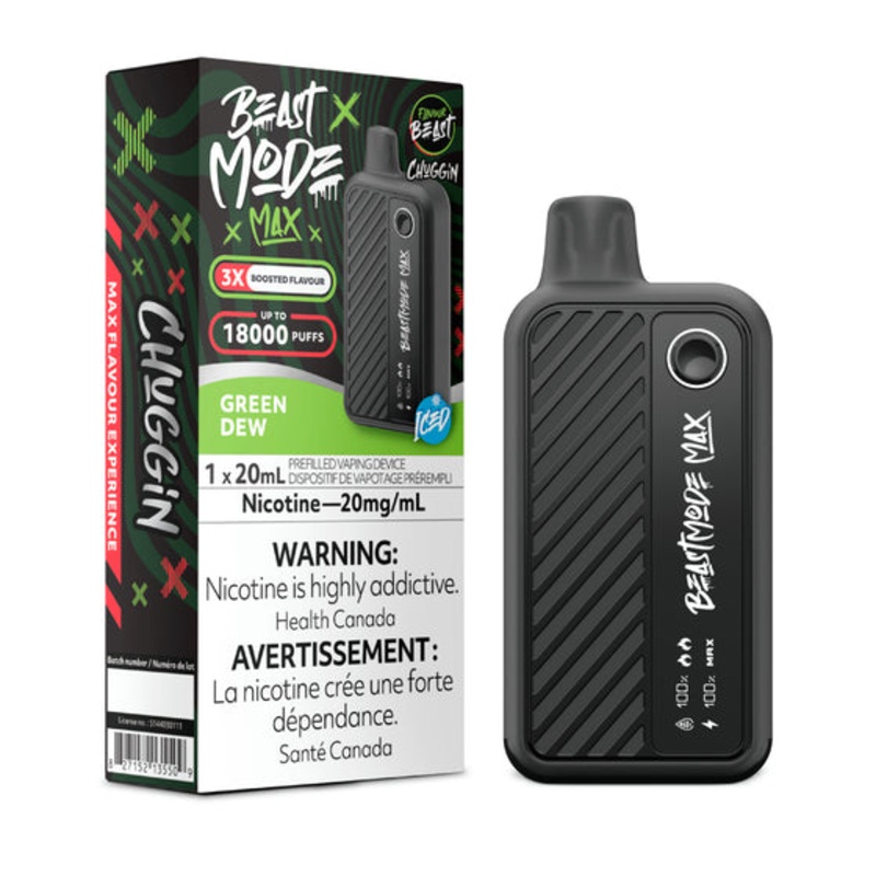 Flavour Beast Beast Mode Max 18K Disposable – 20ML – Chuggin’ Green Dew