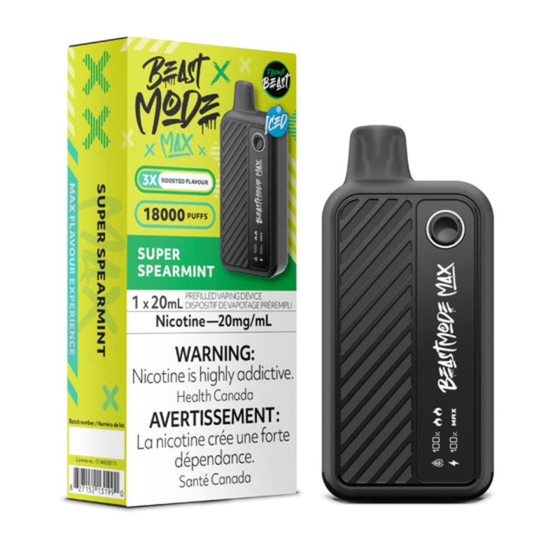 Flavour Beast Beast Mode Max 18K Disposable – 20ML – Super Spearmint