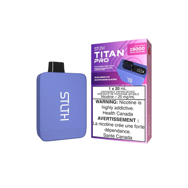 Stlth Titan Pro Disposable Vape – 15K Puffs – Quad Berry Ice