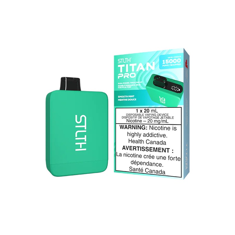 Stlth Titan Pro Disposable Vape – 15K Puffs – Smooth Mint