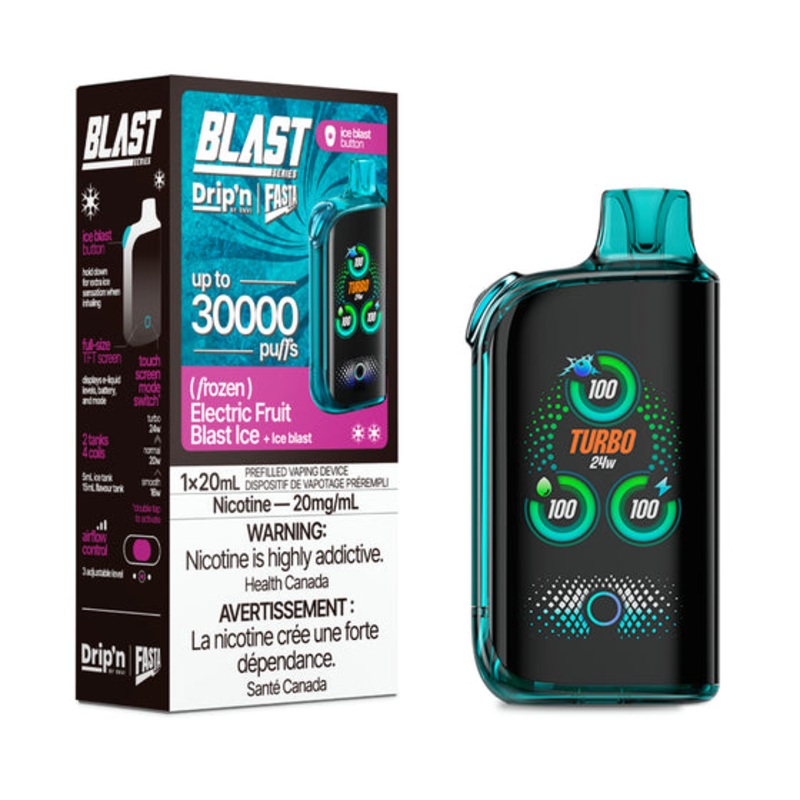 Drip’n Fasta Blast Disposable Vape – 30K Puffs – Electric Fruit Blast Ice