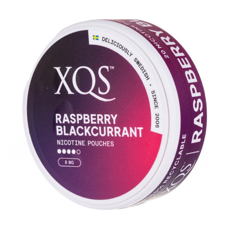 XQS – Raspberry Blackcurrant Slim Strong (8mg)