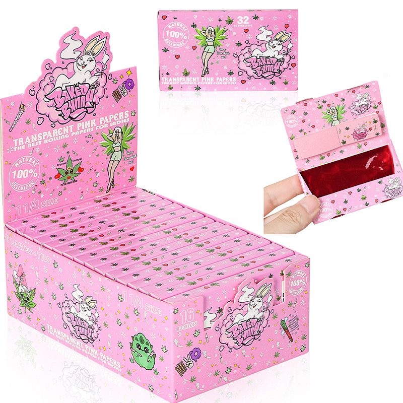 Pink Cellulose with Pink Paper Tips