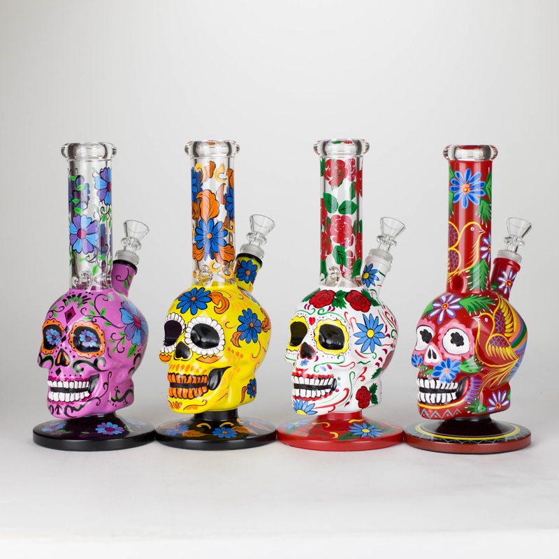 10 Sugar Skull-Themed Glass Bong