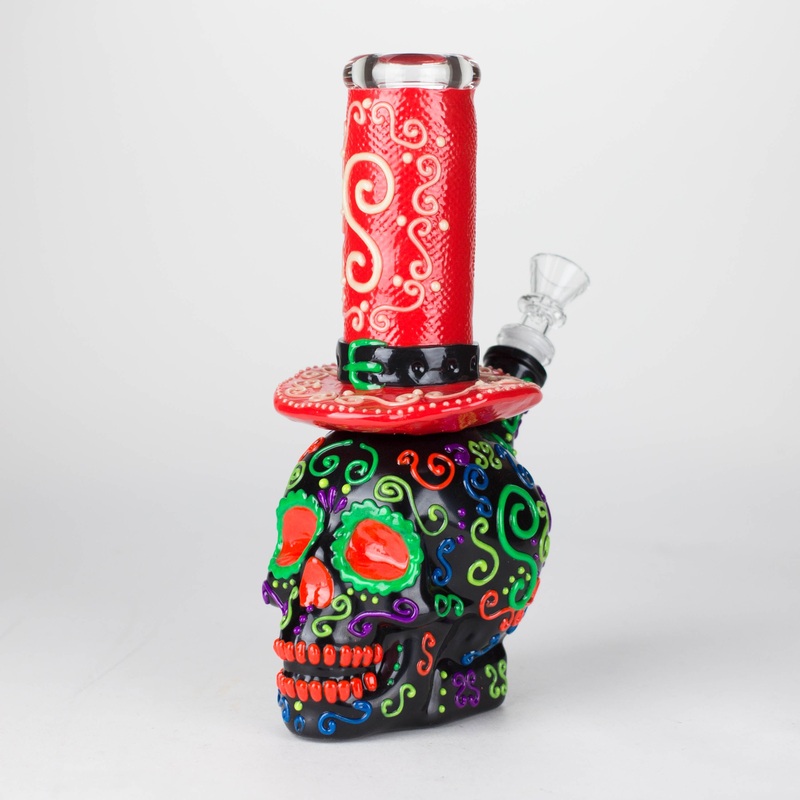 9 Wizard-Themed Sugar Skull Glow-in-the-Dark Glass Bong