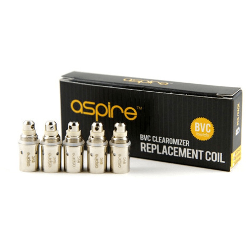 Aspire BVC Replacement Coils|1.6 ohm (3.0V-4.2V=6W-11W)|1.8 ohm (4.2V-5.0V=9W-14W)|1.8 ohm (Open Packaging)